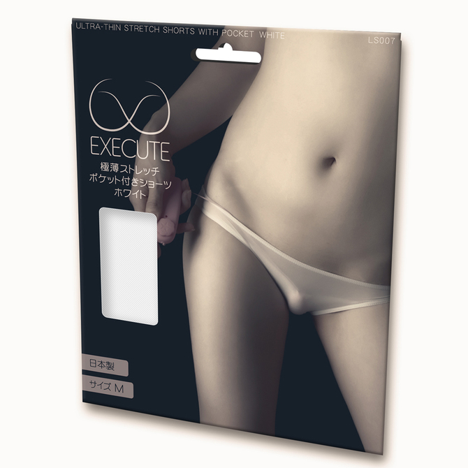 EXECUTE ultrathin stretch pocket with shorts white LS007
