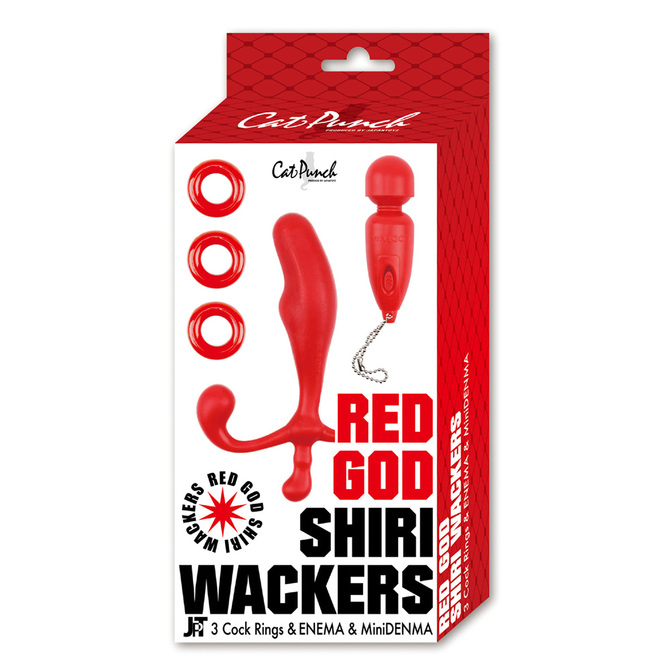 Cat Punch RED GOD SHIRI WACKERS 3CockRING & ENEMA & MiniDENMA KIT